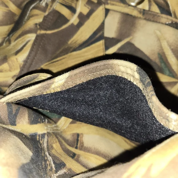 Filson Advantage Wetlands Waterfowl Camo Vest Xl Waxed Style 436WL Cropped Rare - Picture 3 of 8